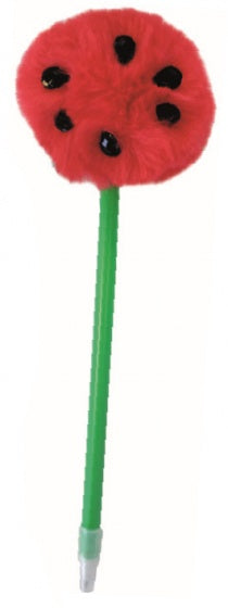 balpen pompom Meloen 20 cm meisjes rood