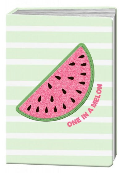 Happy Zoo notitieboek A5 watermeloen met glitter print