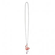 ketting Flamingo dames 30 cm zilver/roze
