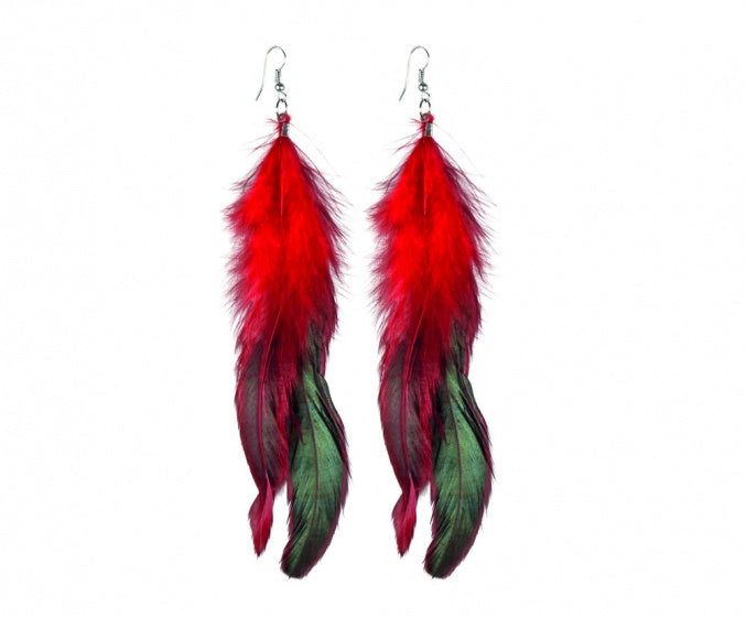 oorbellen indianen rood