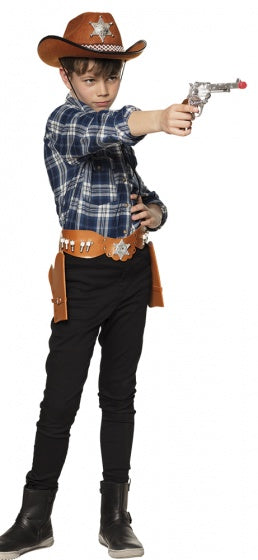 pistool sheriff zilver 30 cm