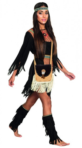schoudertas indianen bruin 19 cm