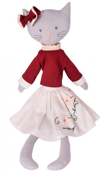 knuffelkat grijs 50 cm