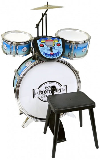 drumstel RockDrummer met tutor 4-delig blauw