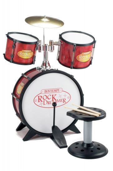 Drumstel RockDrummer Rood/Zwart 7-delig