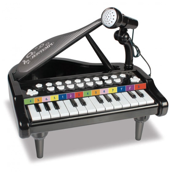 elektronische piano met microfoon 30 cm zwart
