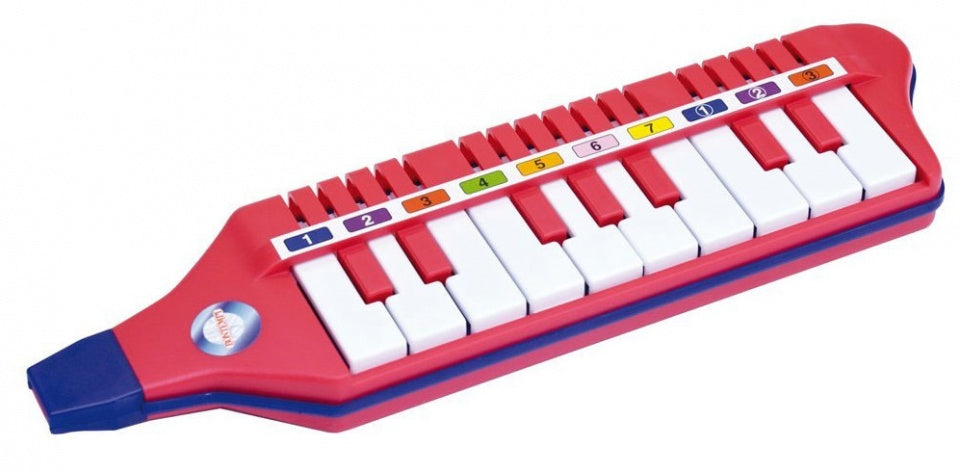 mondpiano 17 toetsen 30 cm rood