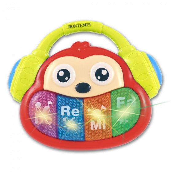 muzikale aap 18 cm rood/geel
