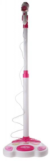 podiummicrofoon iGirl meisjes 25 cm wit/roze