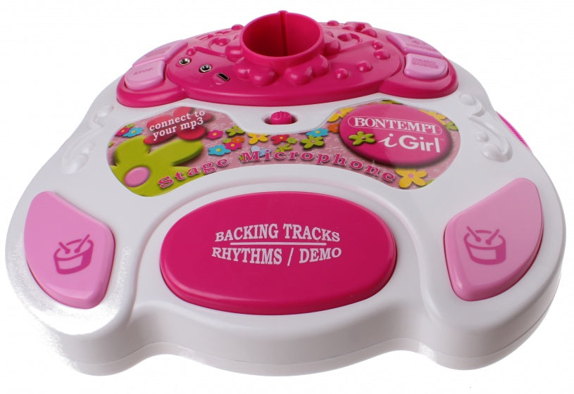 podiummicrofoon iGirl meisjes 25 cm wit/roze