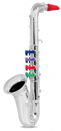 Saxofoon 4 toetsen Zilver 37 cm