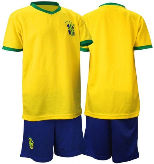 Voetbalset Supporter Junior Geel/Blauw Maat 104