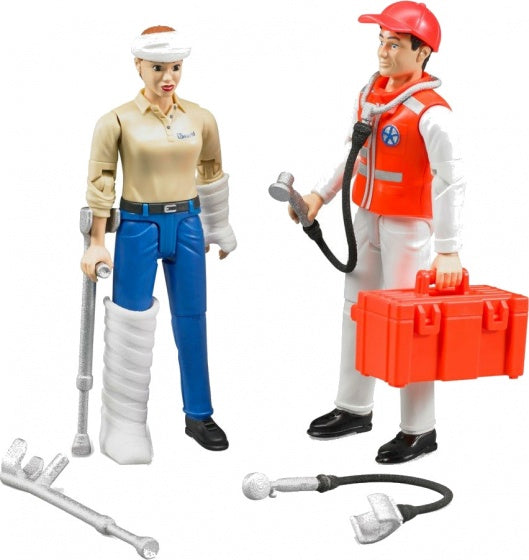 figurenset ambulancebroeder en patiënt (62710)