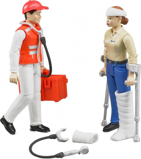 figurenset ambulancebroeder en patiënt (62710)