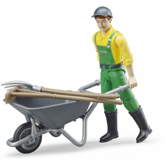 gemeentewerker met accessoires groen 4-delig