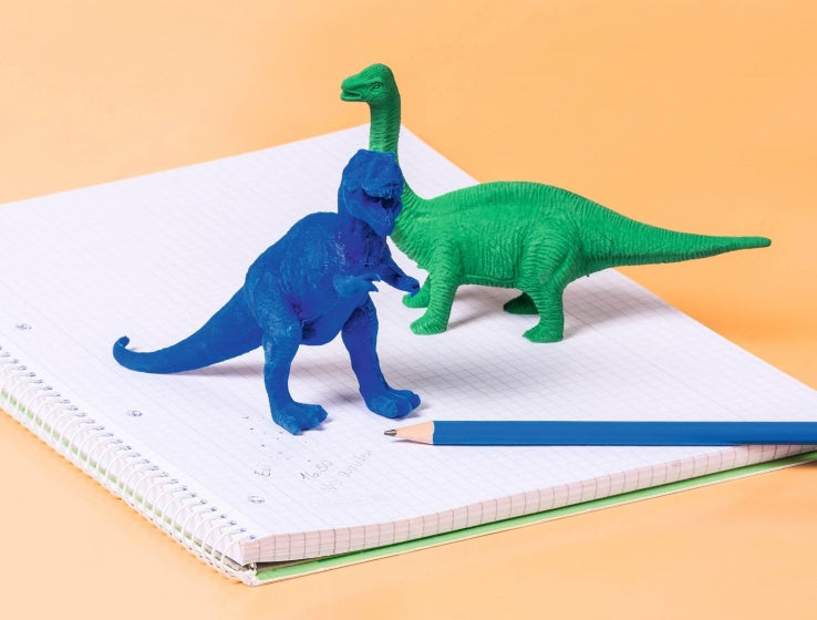 gum Dino XXL 13 x 9 cm junior blauw