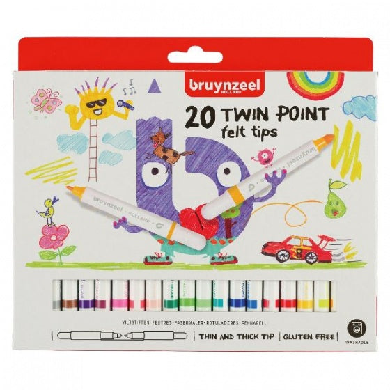 viltstiften Twin Point 20 stuks