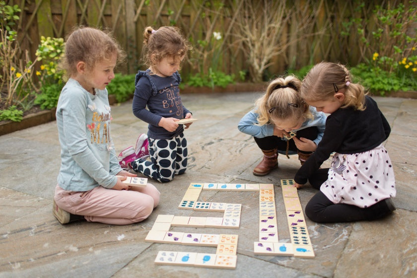 dikke dieren domino hout 24-delig