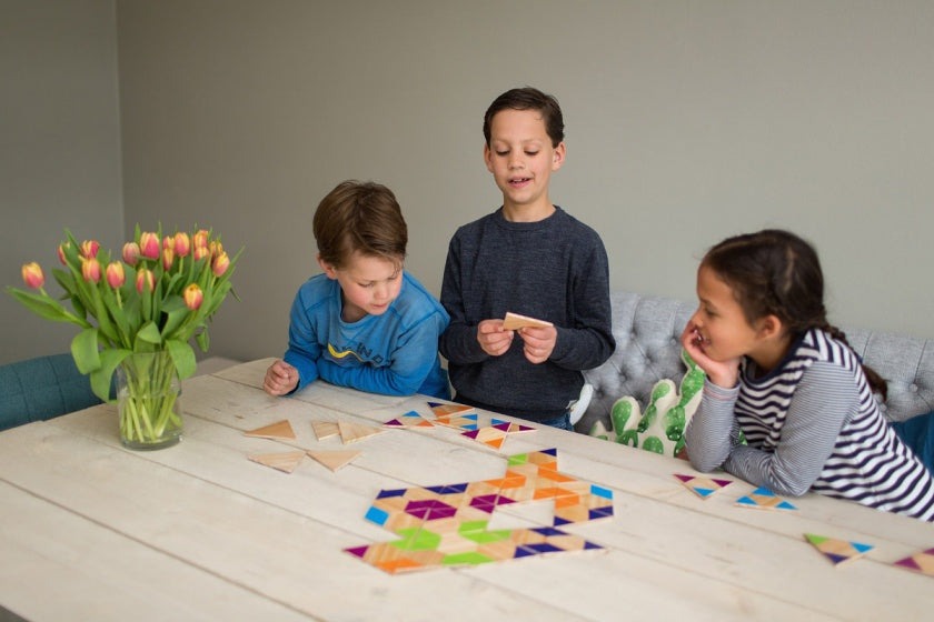 driehoek domino hout 35-delig