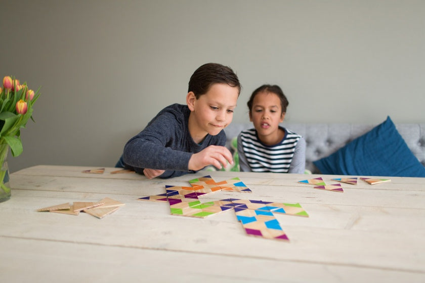 driehoek domino hout 35-delig