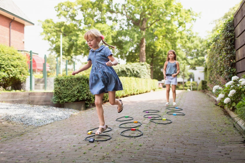 hinkelbaan met 10 ringen 30 cm zwart