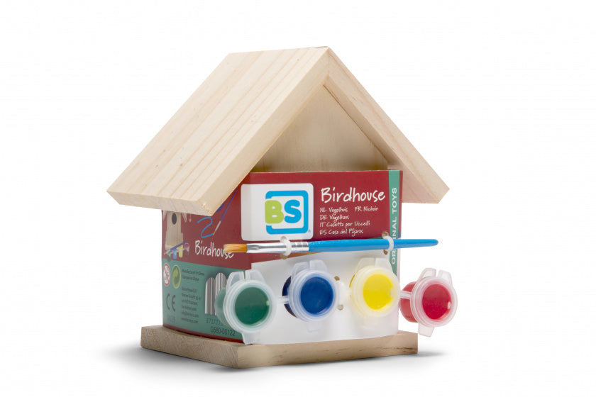 houten vogelhuisje schilderen 6-delig