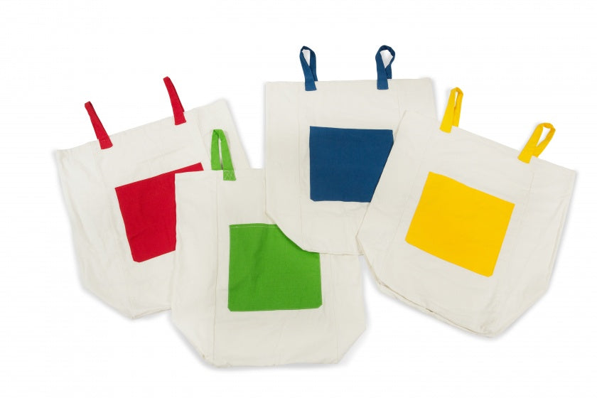 loopzakken 37 x 65 cm 4 stuks multicolor