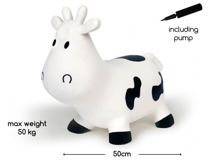 skippykoe Jumping Cow 50 cm wit/zwart
