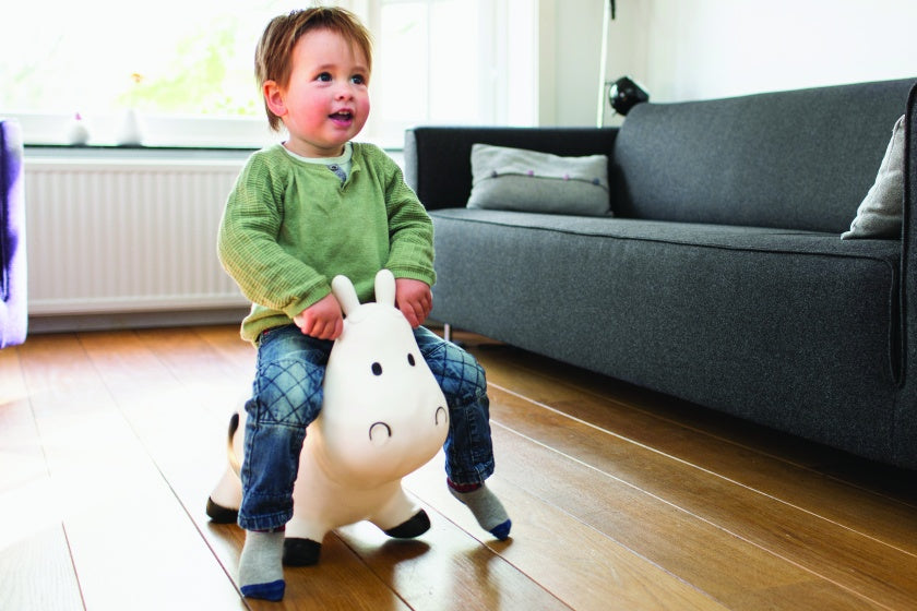 skippykoe Jumping Cow 50 cm wit/zwart