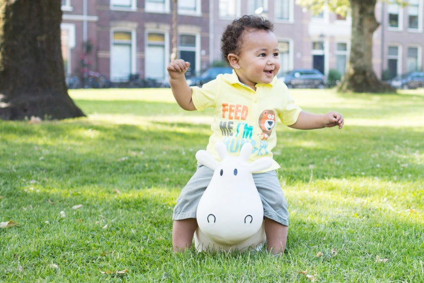 skippykoe Jumping Cow 50 cm wit/zwart