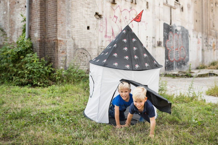 speeltent piraat Ø105 cm wit/zwart