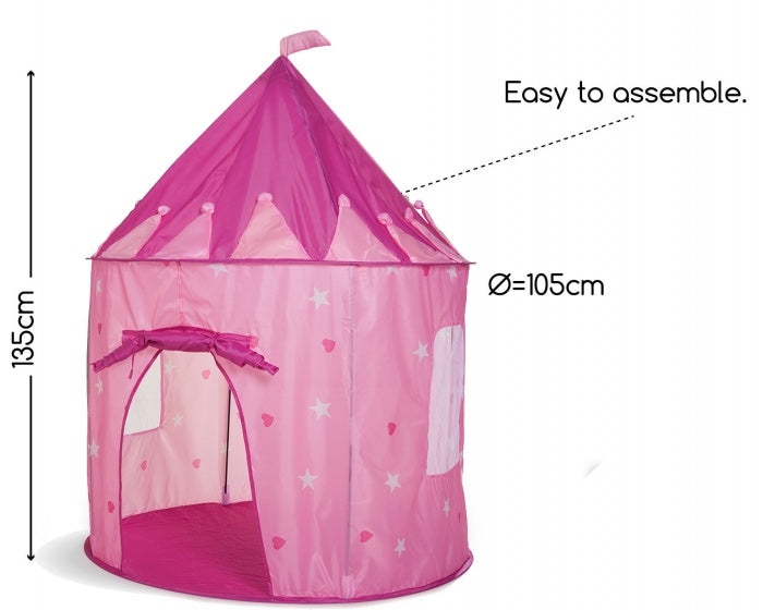 speeltent prinses Ø105 cm roze