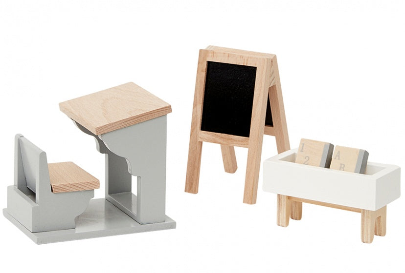houten poppenhuis klaslokaal 3-delig