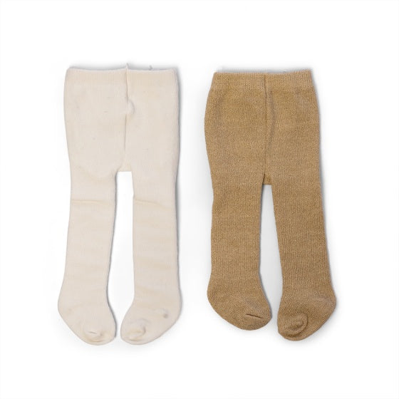 maillots voor pop 45-50 cm 2 stuks crème/goud