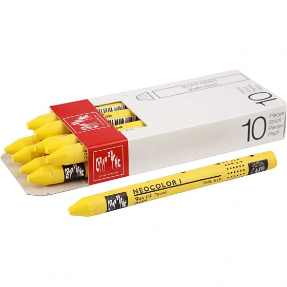 waskrijt geel 10 cm 10 stuks