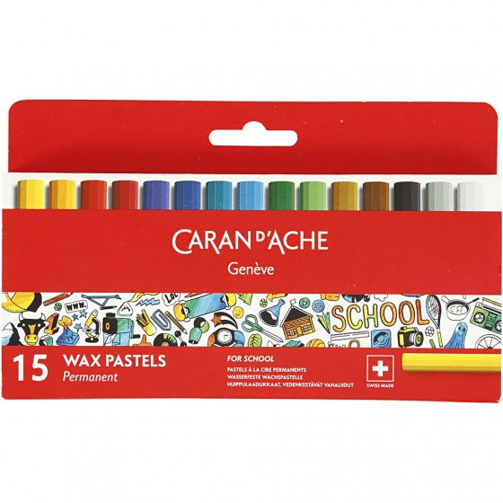 waskrijt multicolor 5 cm 15 stuks