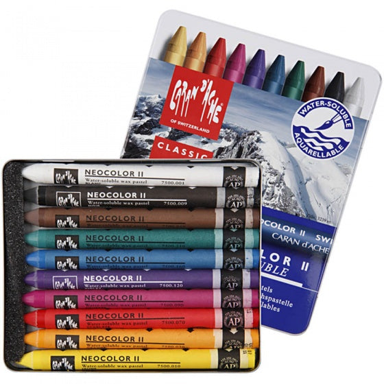 waskrijt Neocolor II multicolor 10 stuks