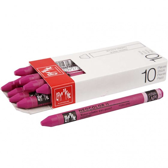 waskrijt Neocolor II kermes 10 stuks