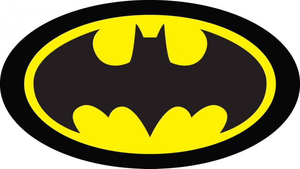 kussen Batman-logo zwart/geel 40 cm