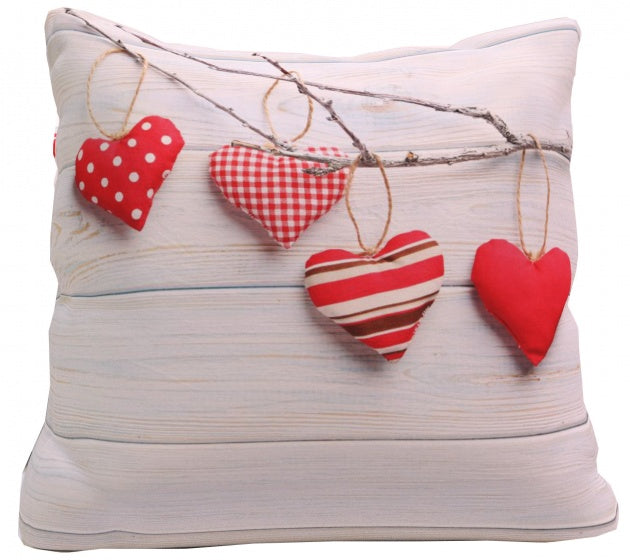kussen hartjes creme 40 cm