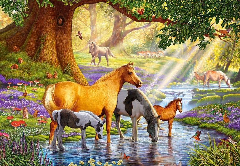 legpuzzel Horses by the Stream 1000 stukjes