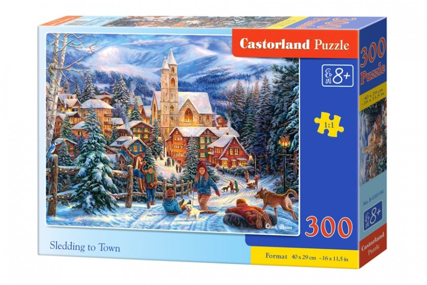 legpuzzel Sledding in Town 300 stukjes