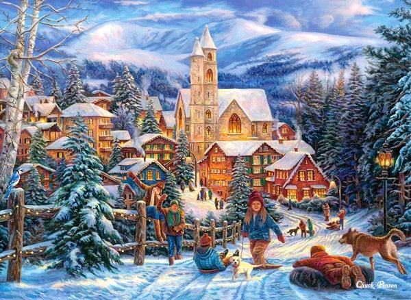legpuzzel Sledding in Town 300 stukjes