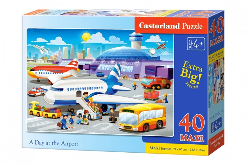 vloerpuzzel A Day at the Airport 40 stukjes Maxi