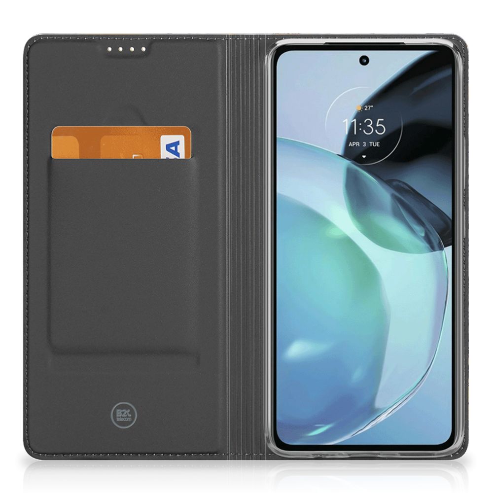 Motorola Moto G72 | Standcase | Marble Blue Gold