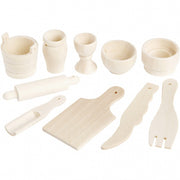 keukengerei 6 cm lichtbruin 10 stuks