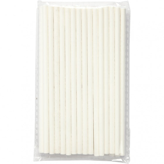 lolliestokjes 10 cm wit 30 stuks