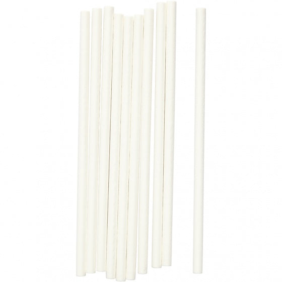 lolliestokjes 10 cm wit 30 stuks