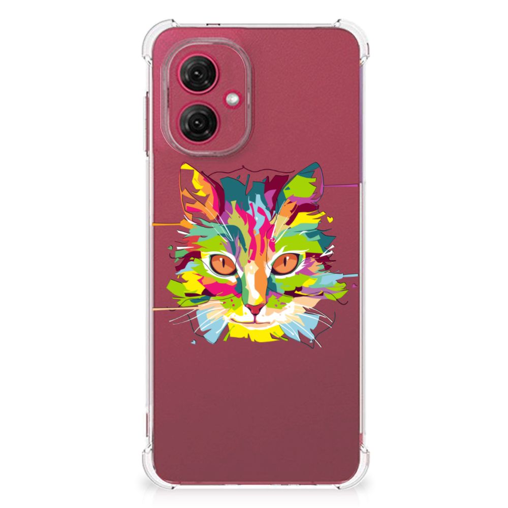 Motorola Moto G55 Stevig | Bumper Hoesje | Cat Color