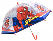 paraplu Spiderman rood/transparant 45 cm